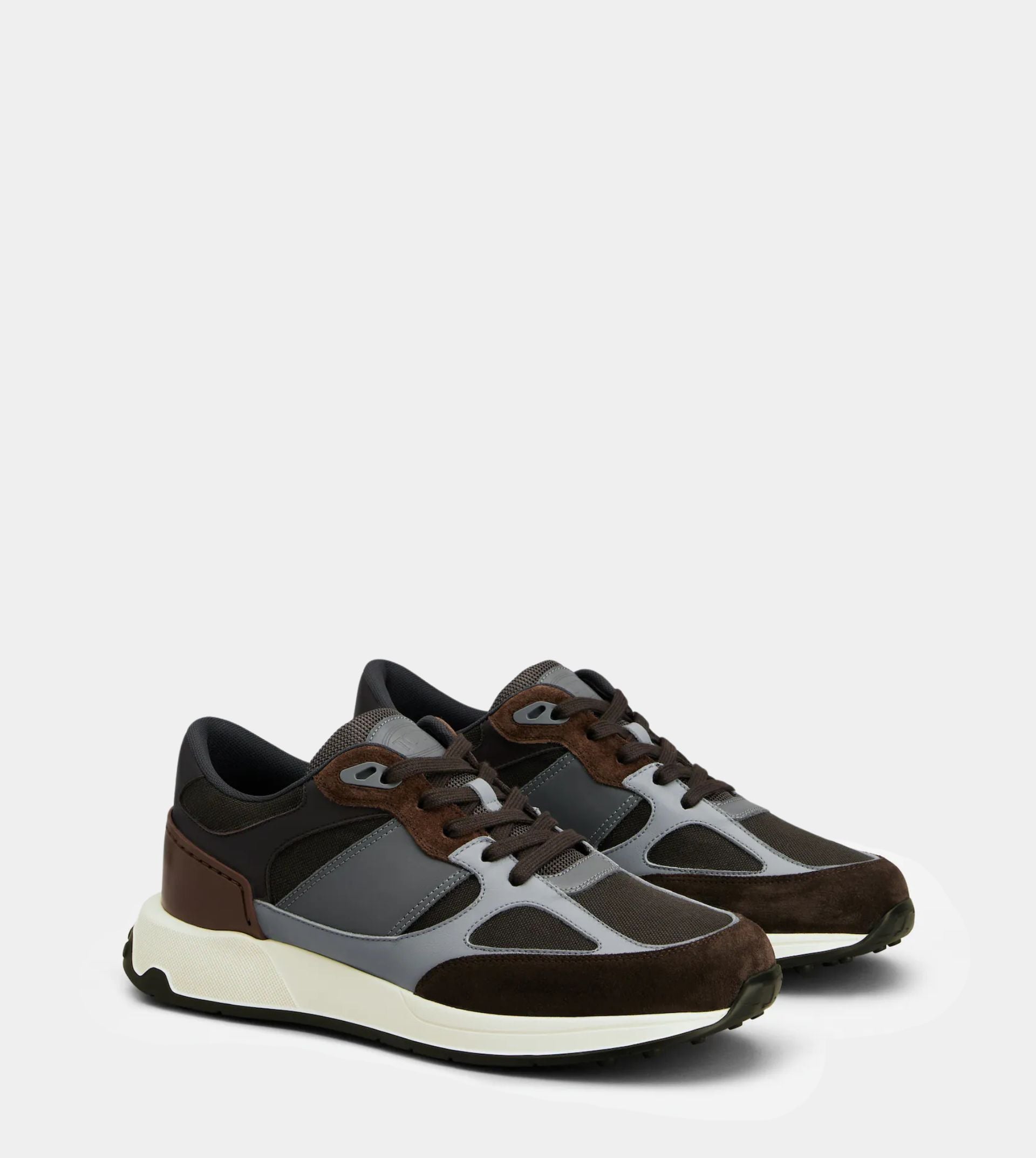 Sneakers in Suede and Smooth Leather