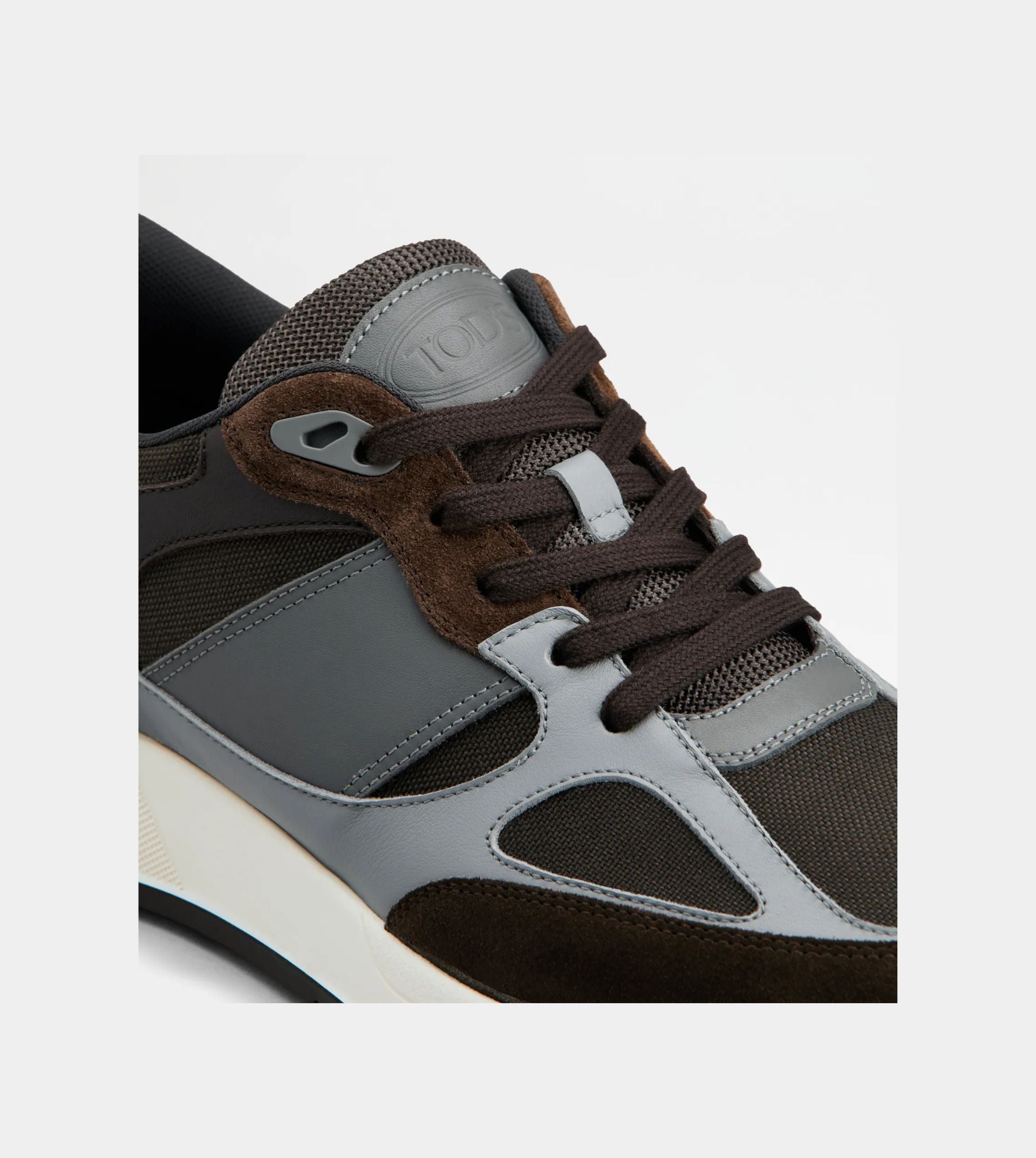 Sneakers in Suede and Smooth Leather