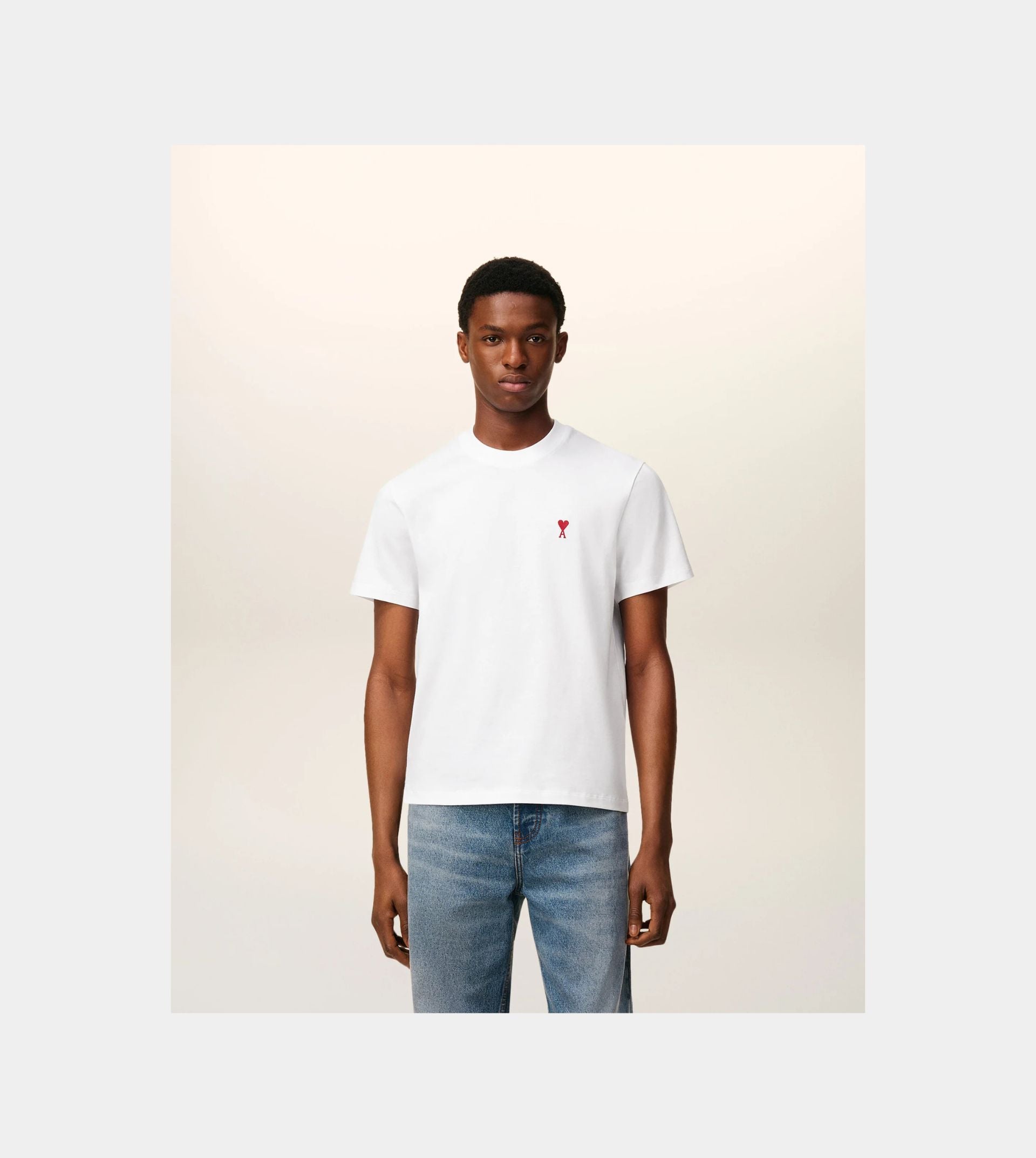 White Cotton Ami de Coeur T-Shirt