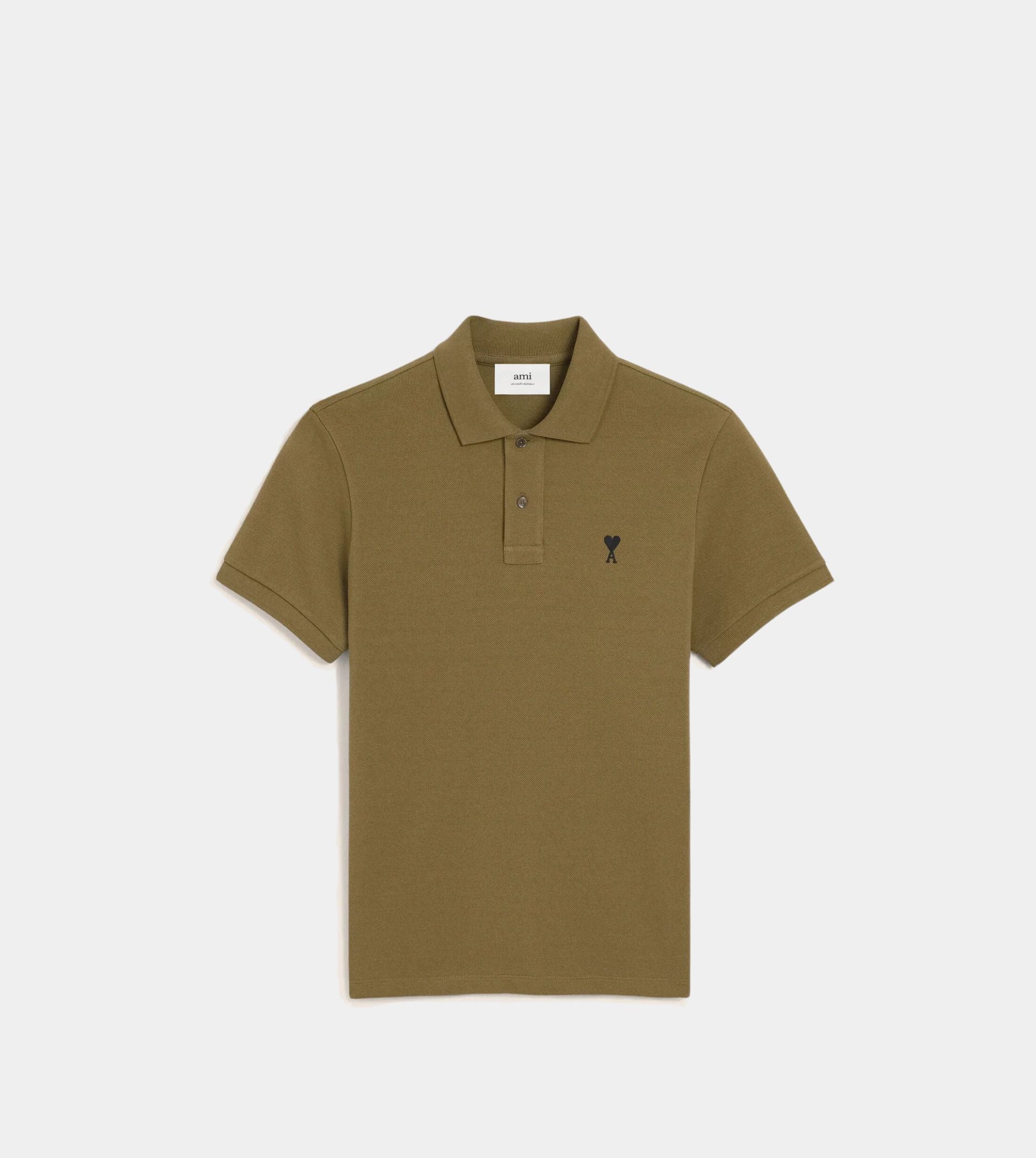 Green Cotton Contrasted Ami De Coeur Polo Shirt
