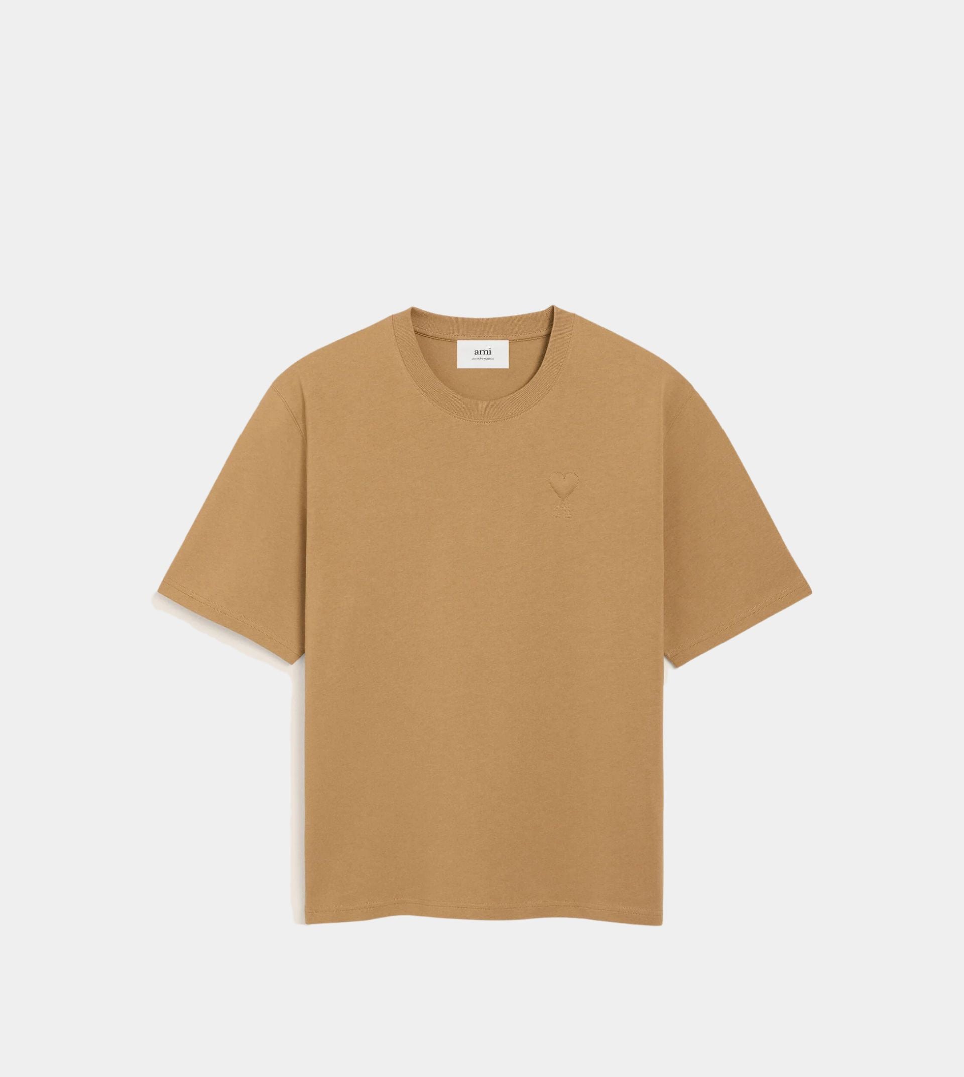 Brown Cotton Ami De Coeur Cosy Fit T-shirt