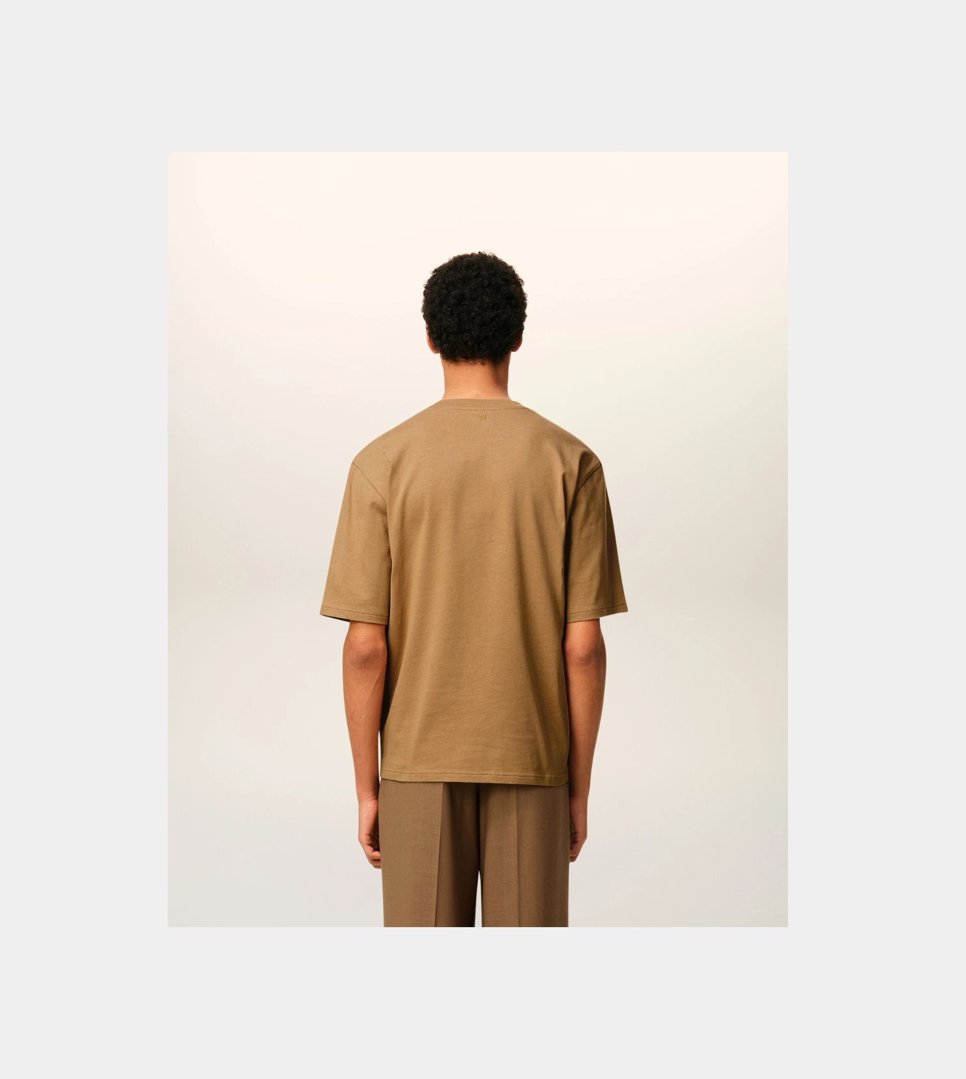 Brown Cotton Ami De Coeur Cosy Fit T-shirt