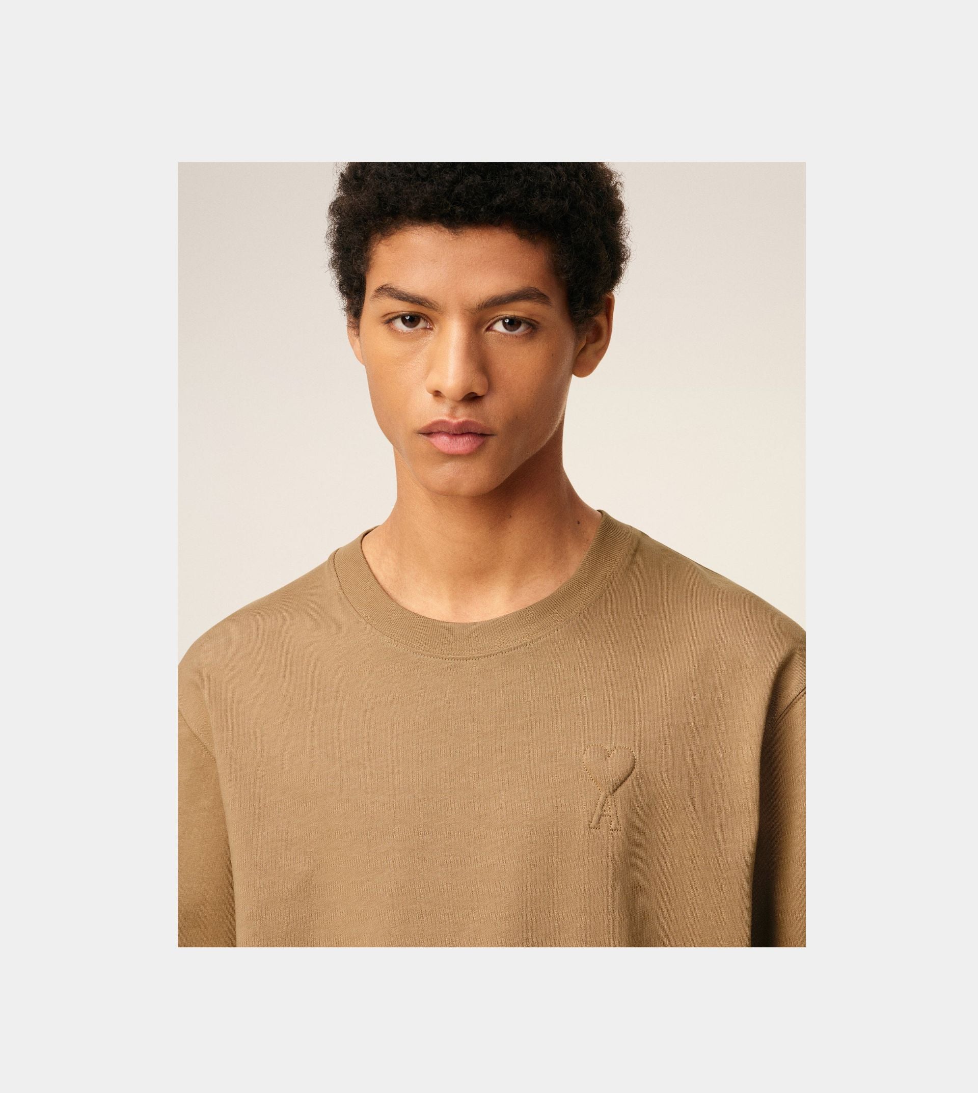 Brown Cotton Ami De Coeur Cosy Fit T-shirt