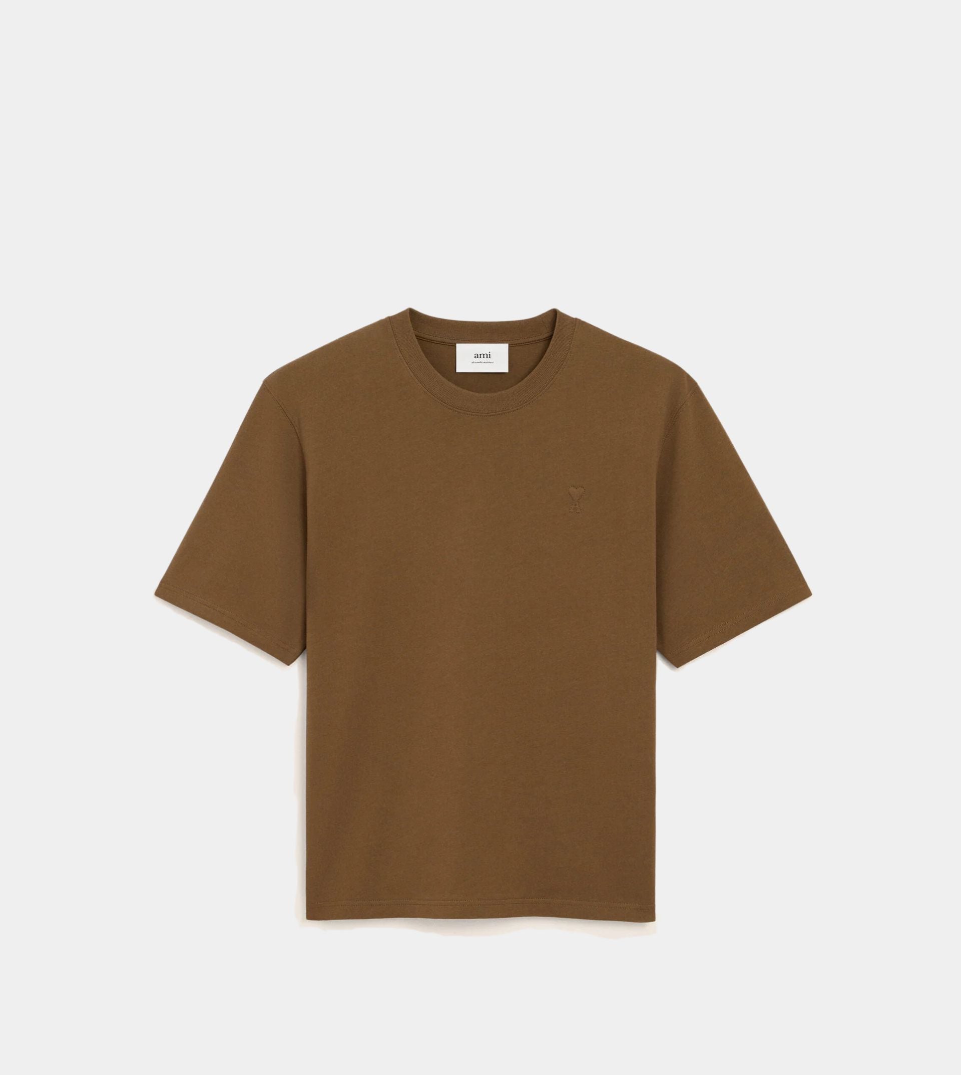 Brown Cotton Ami De Coeur T-shirt