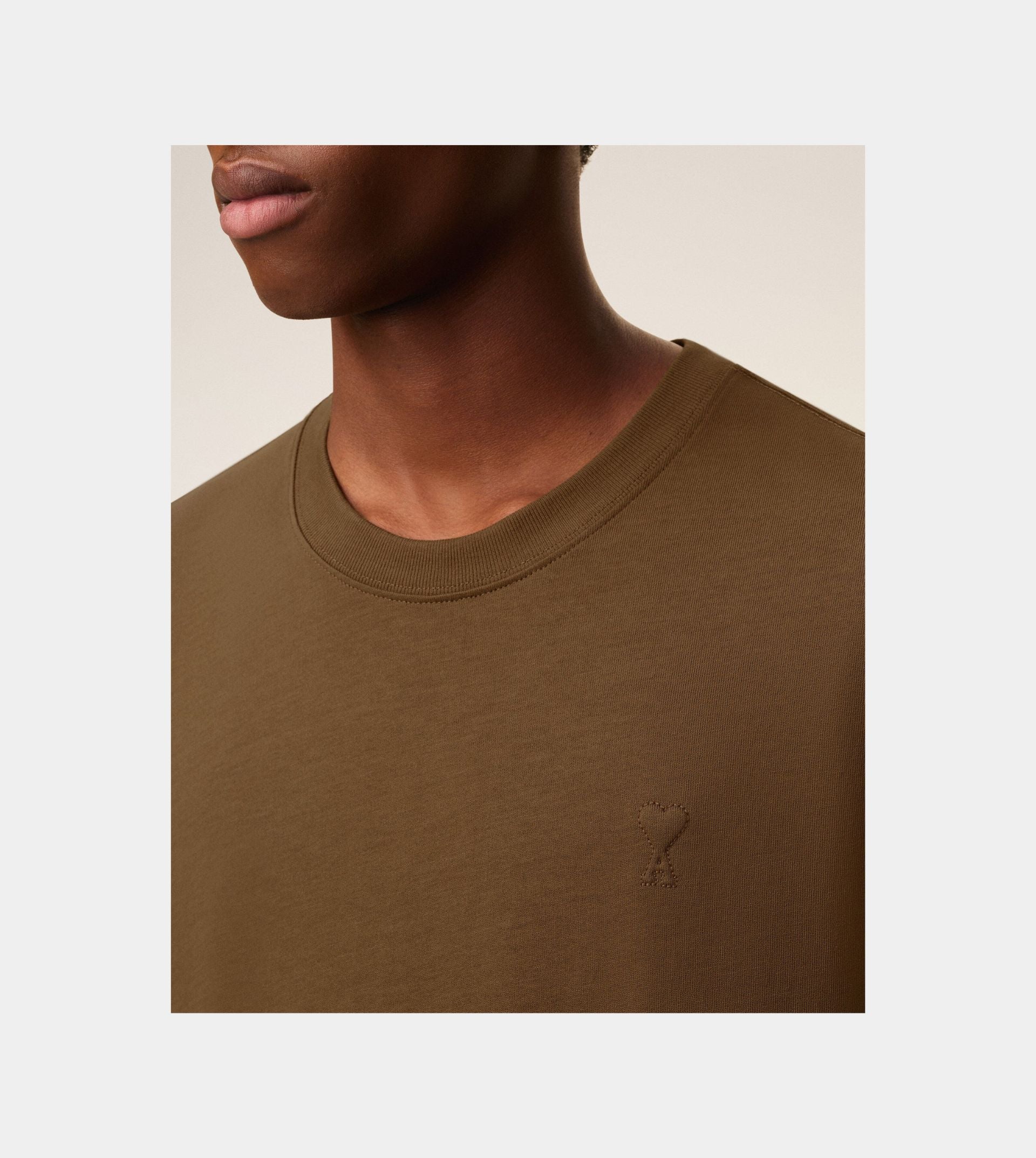 Brown Cotton Ami De Coeur T-shirt