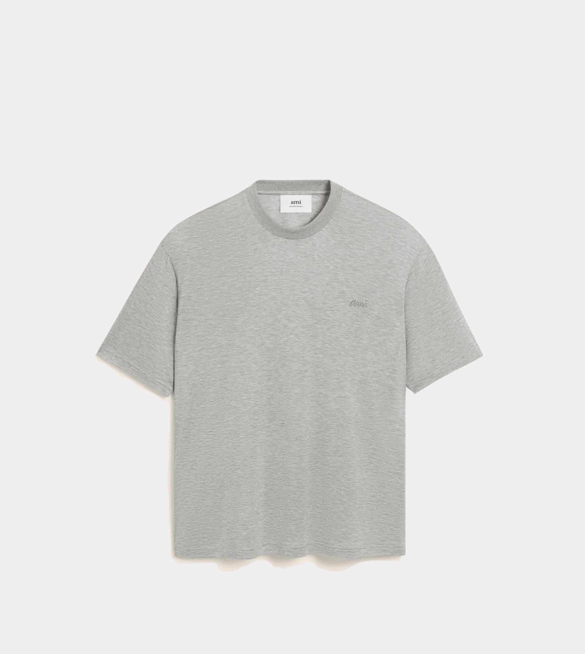 Grey Cotton Short Sleeves T-shirt