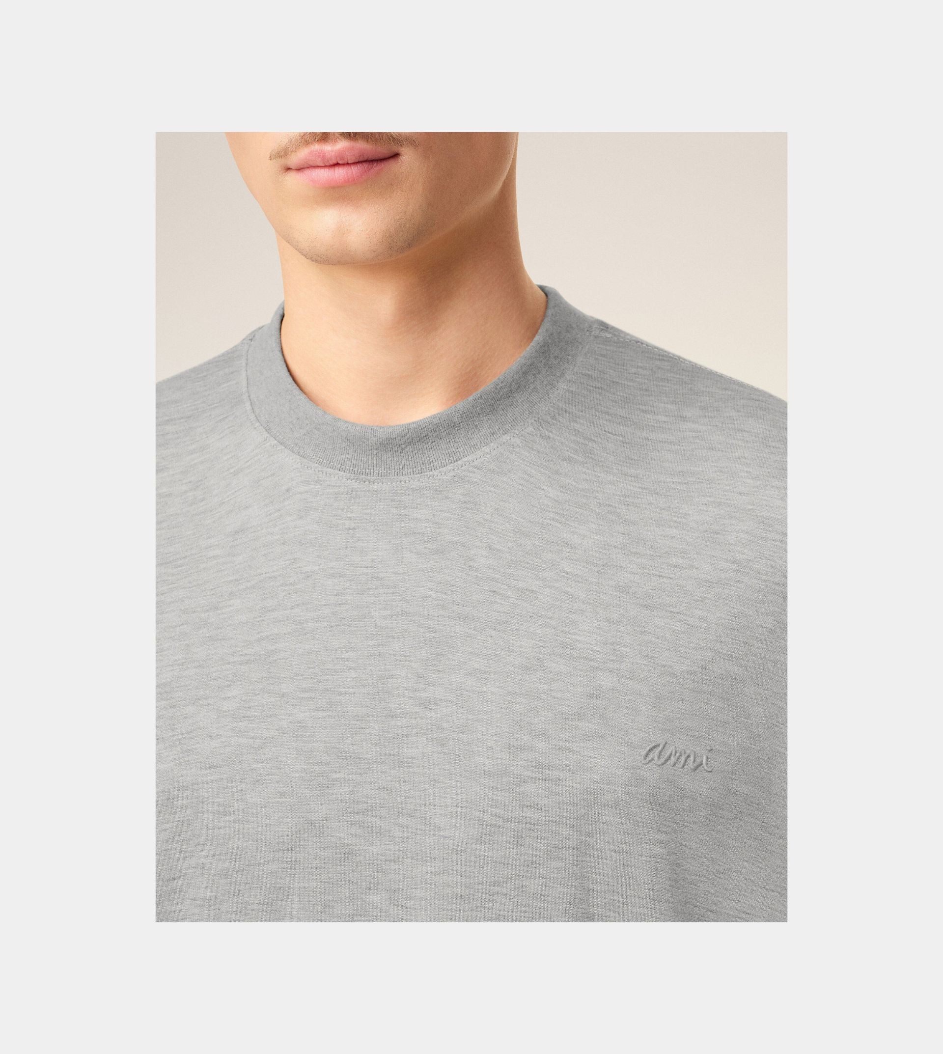 Grey Cotton Short Sleeves T-shirt