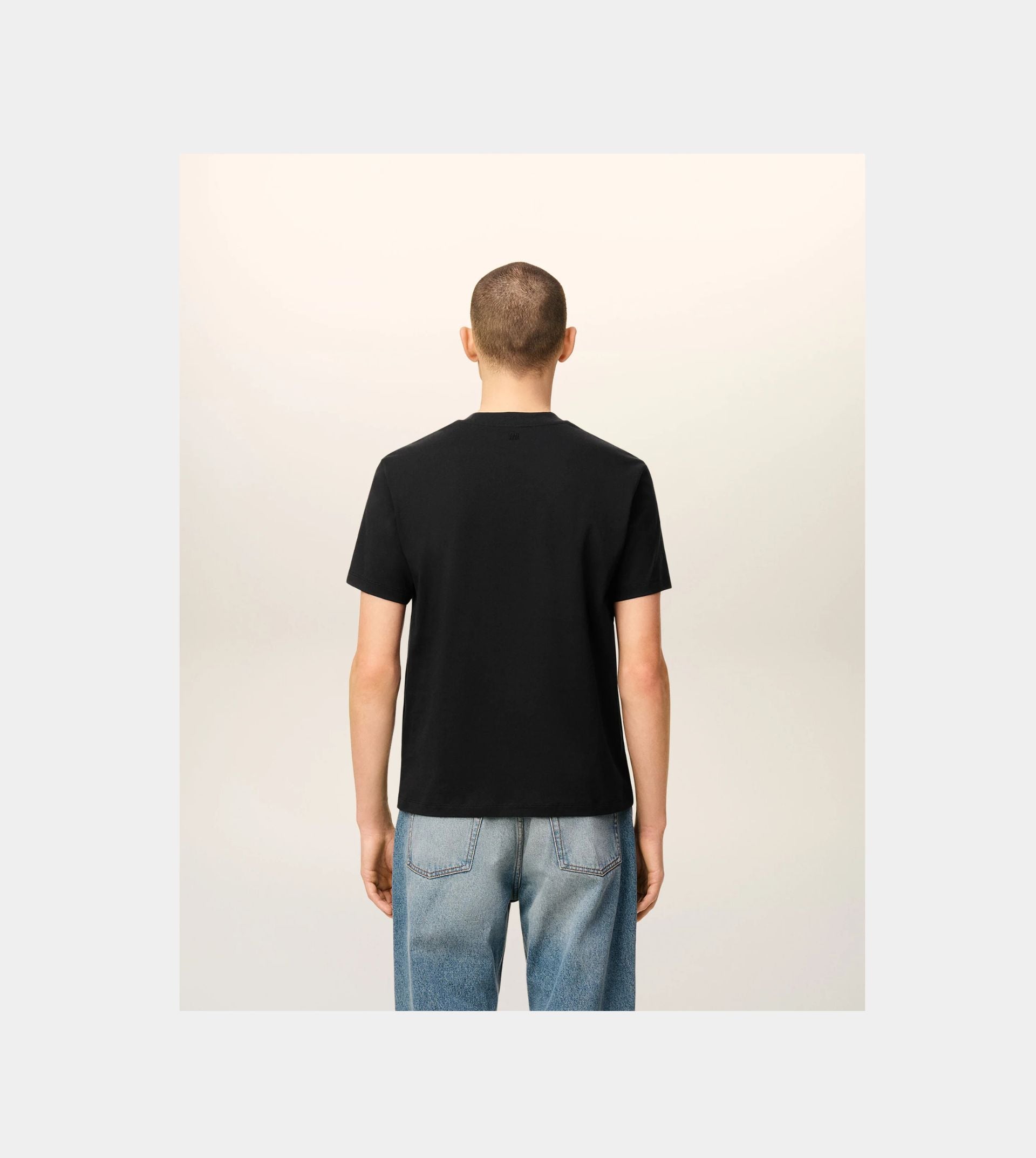 Black Cotton Ami de Coeur T-Shirt