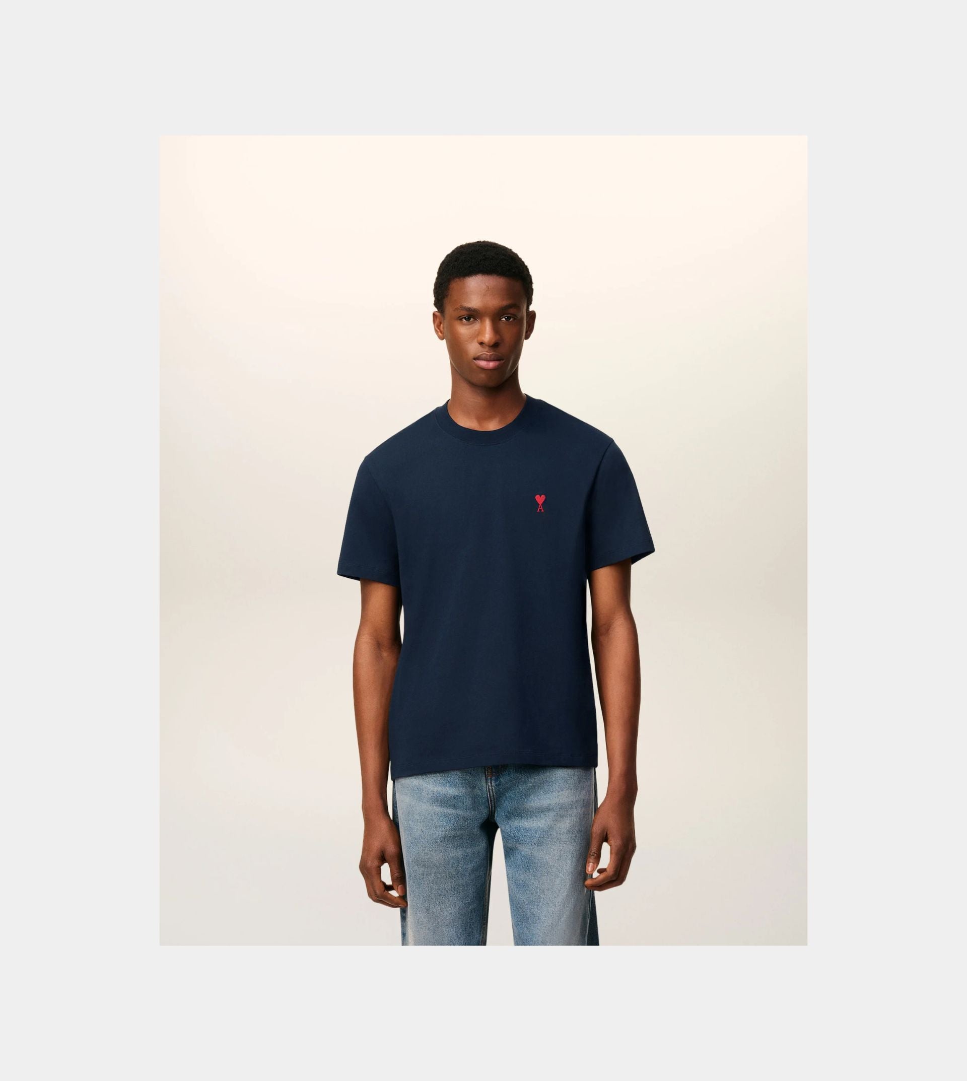 Navy Cotton Ami de Coeur T-Shirt