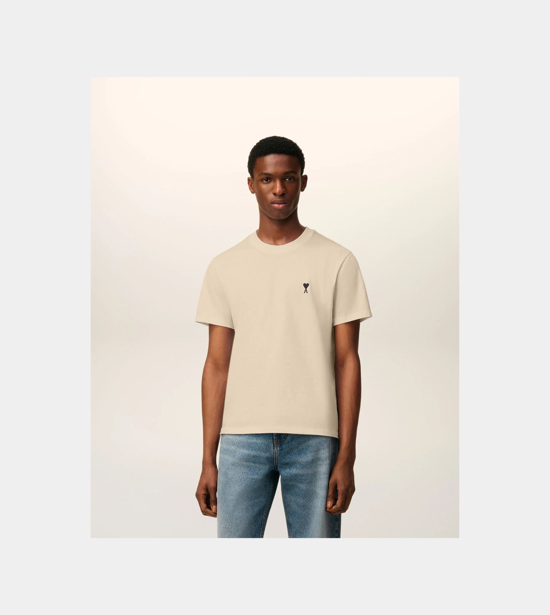 Beige Cotton Ami De Coeur T-shirt