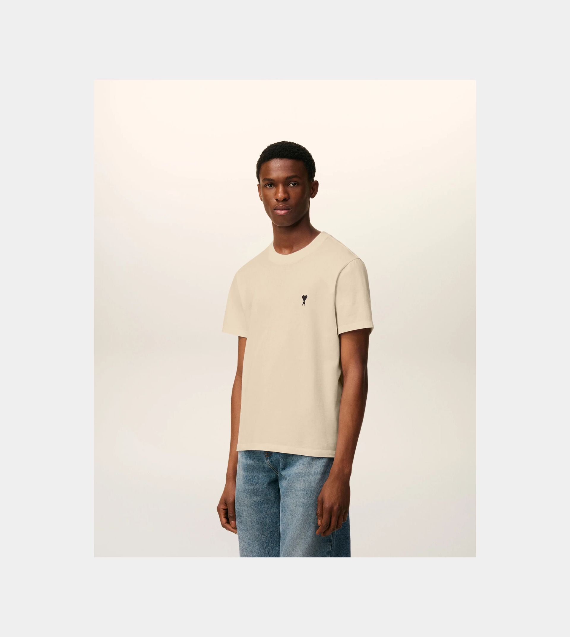 Beige Cotton Ami De Coeur T-shirt