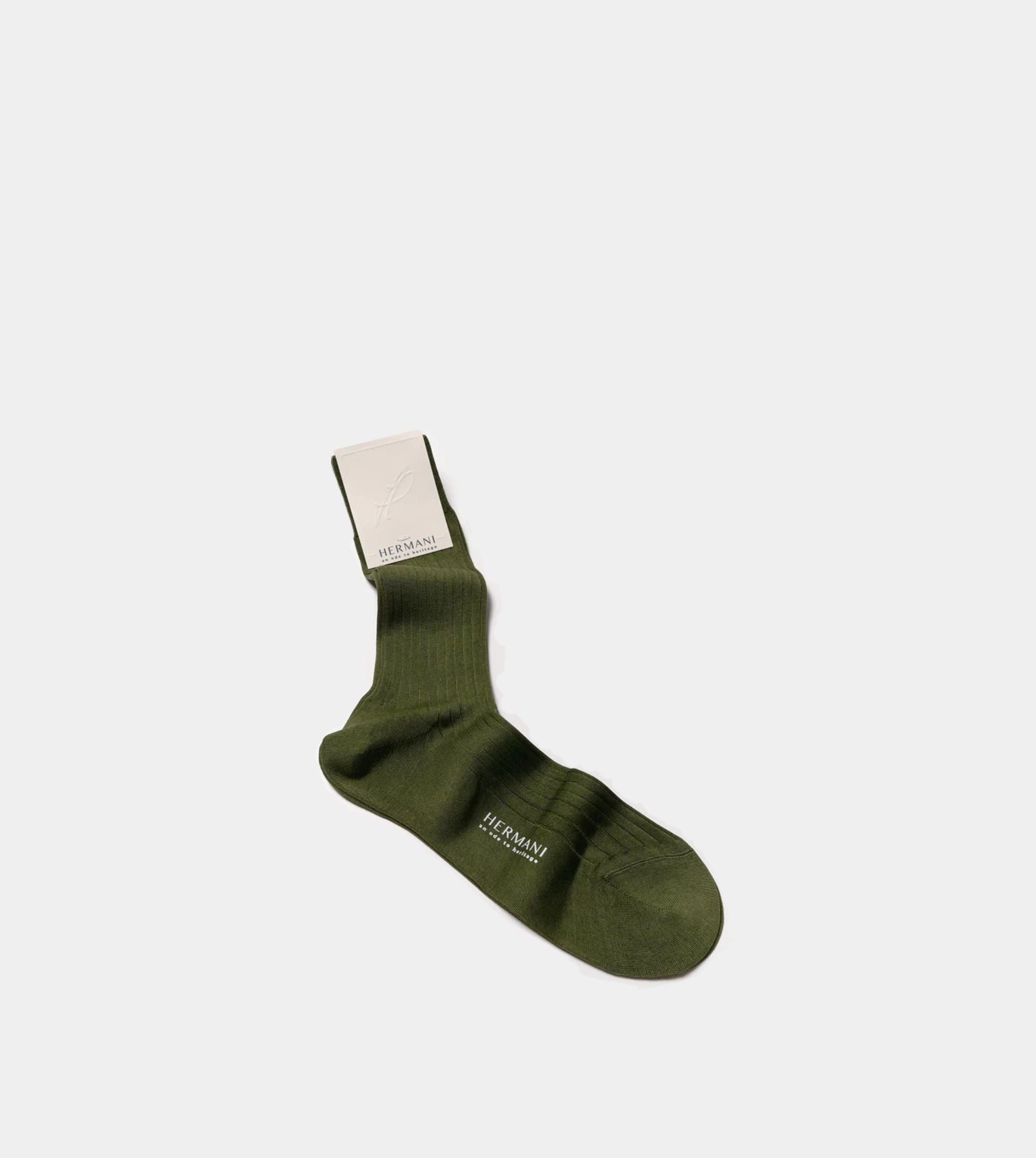 Filo di Scozia Cotton Mid-Calf - Oliva