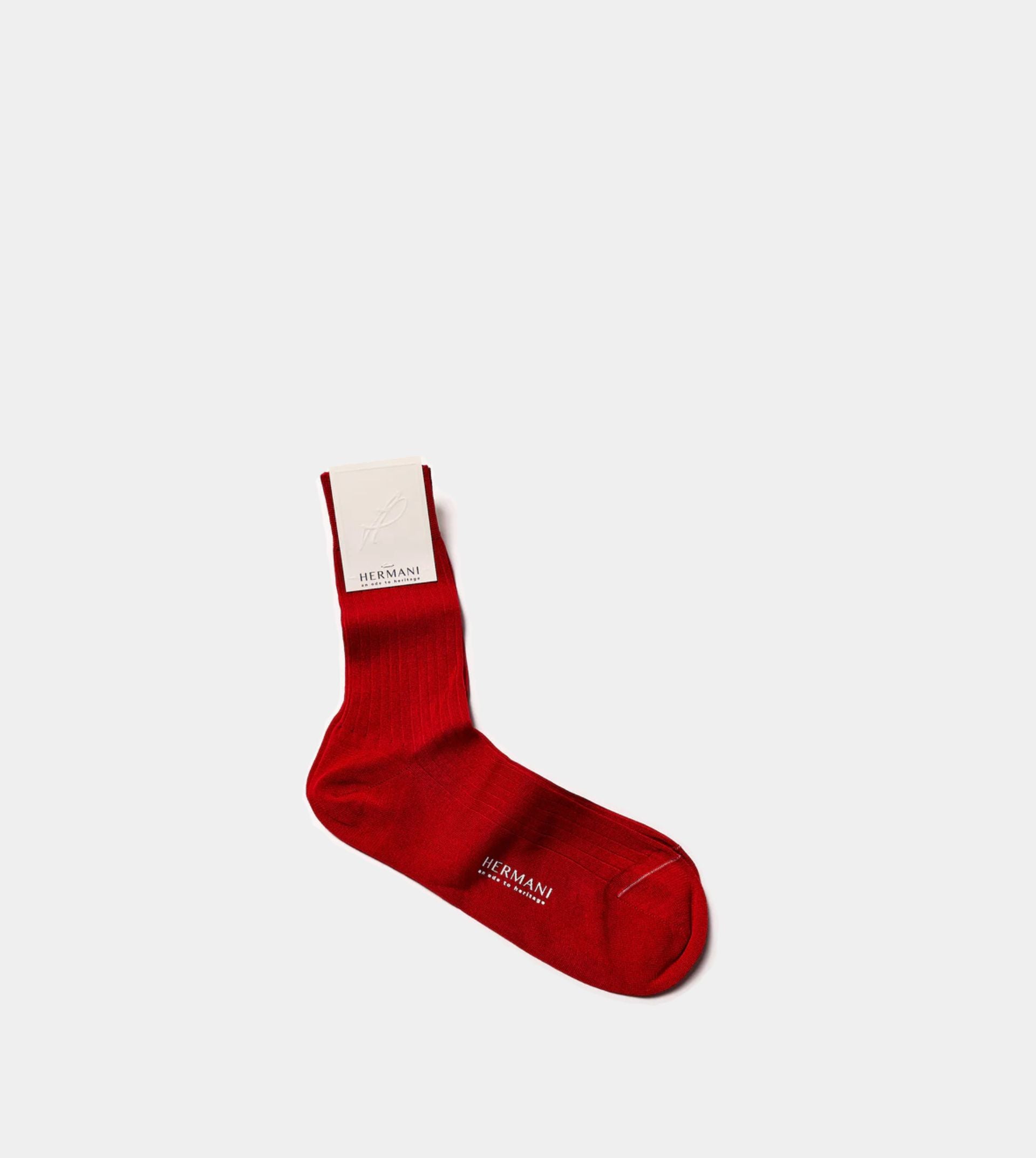 Filo di Scozia Cotton Mid-Calf - Rosso