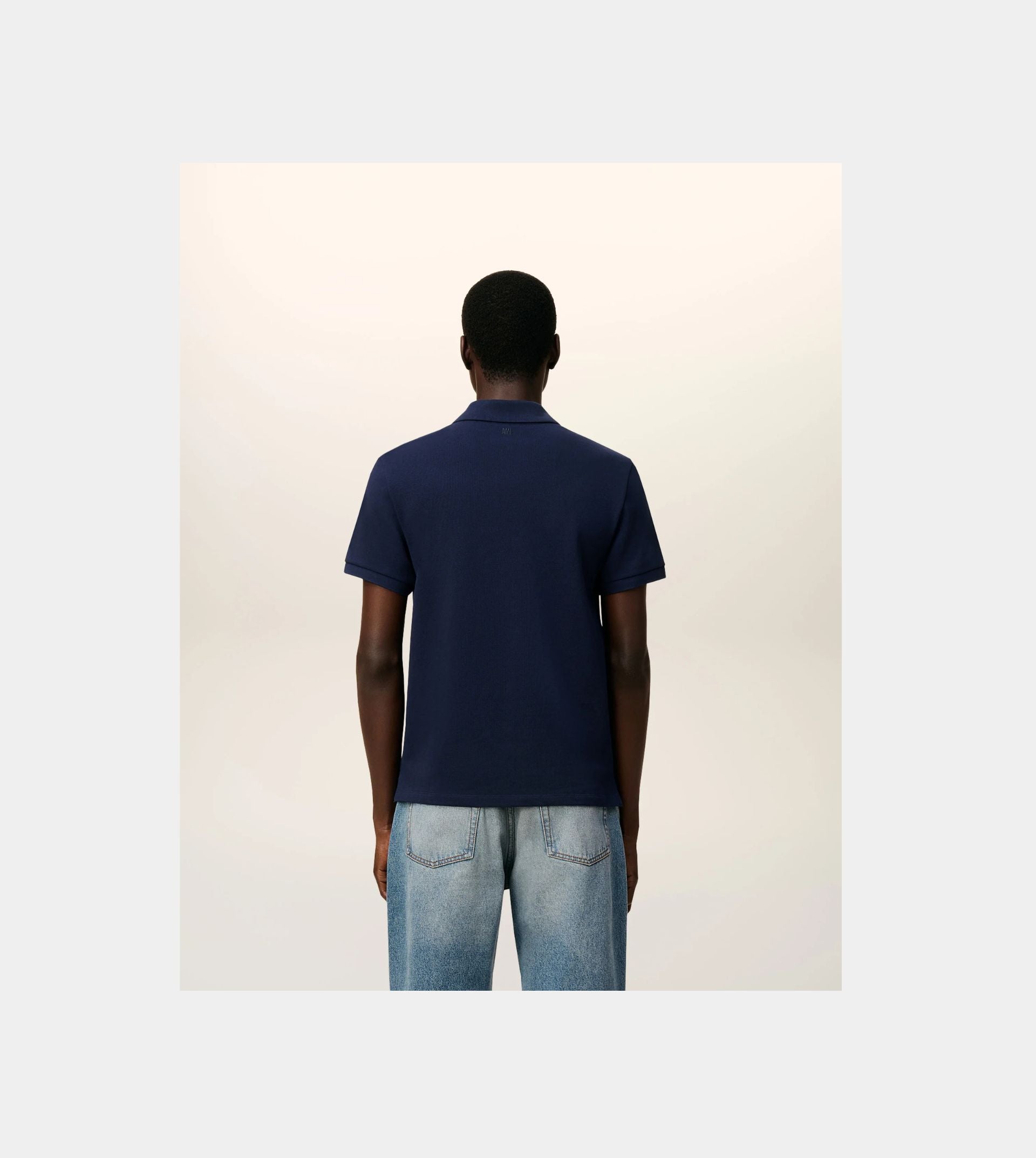 Navy Cotton Ami de Coeur Polo Shirt