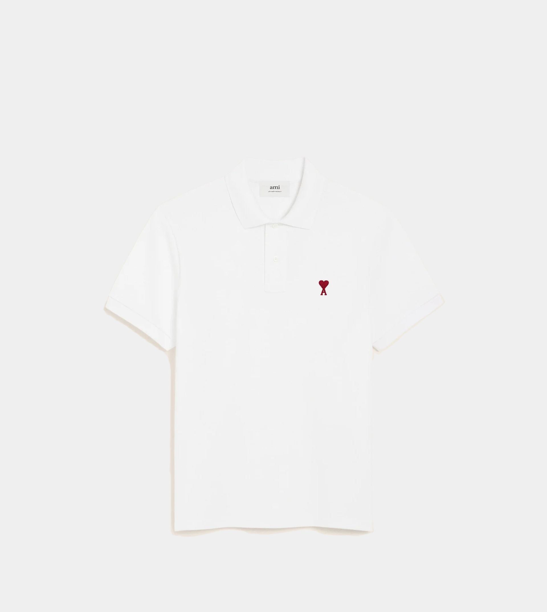 White Cotton Ami de Coeur Polo Shirt