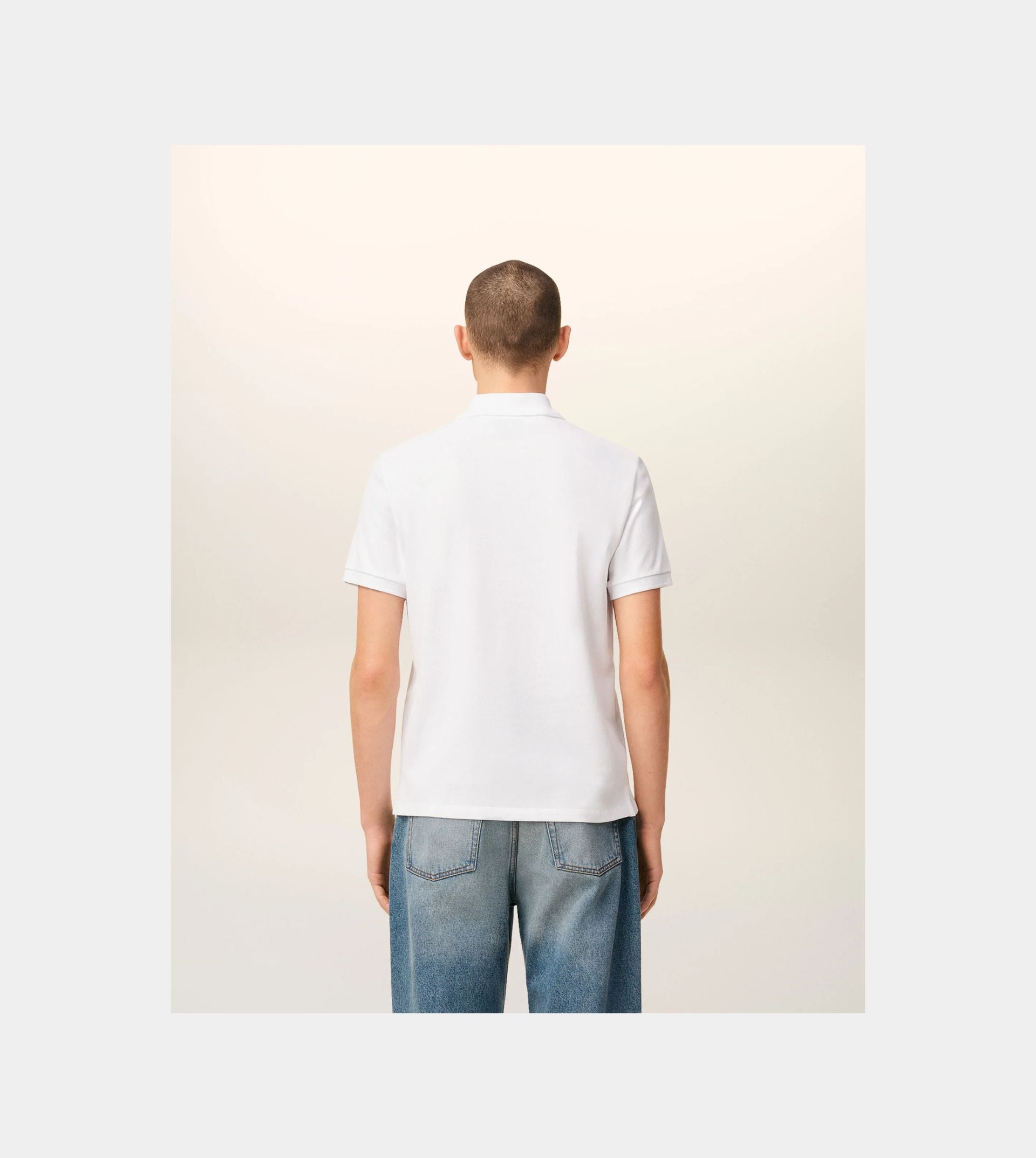 White Cotton Ami de Coeur Polo Shirt