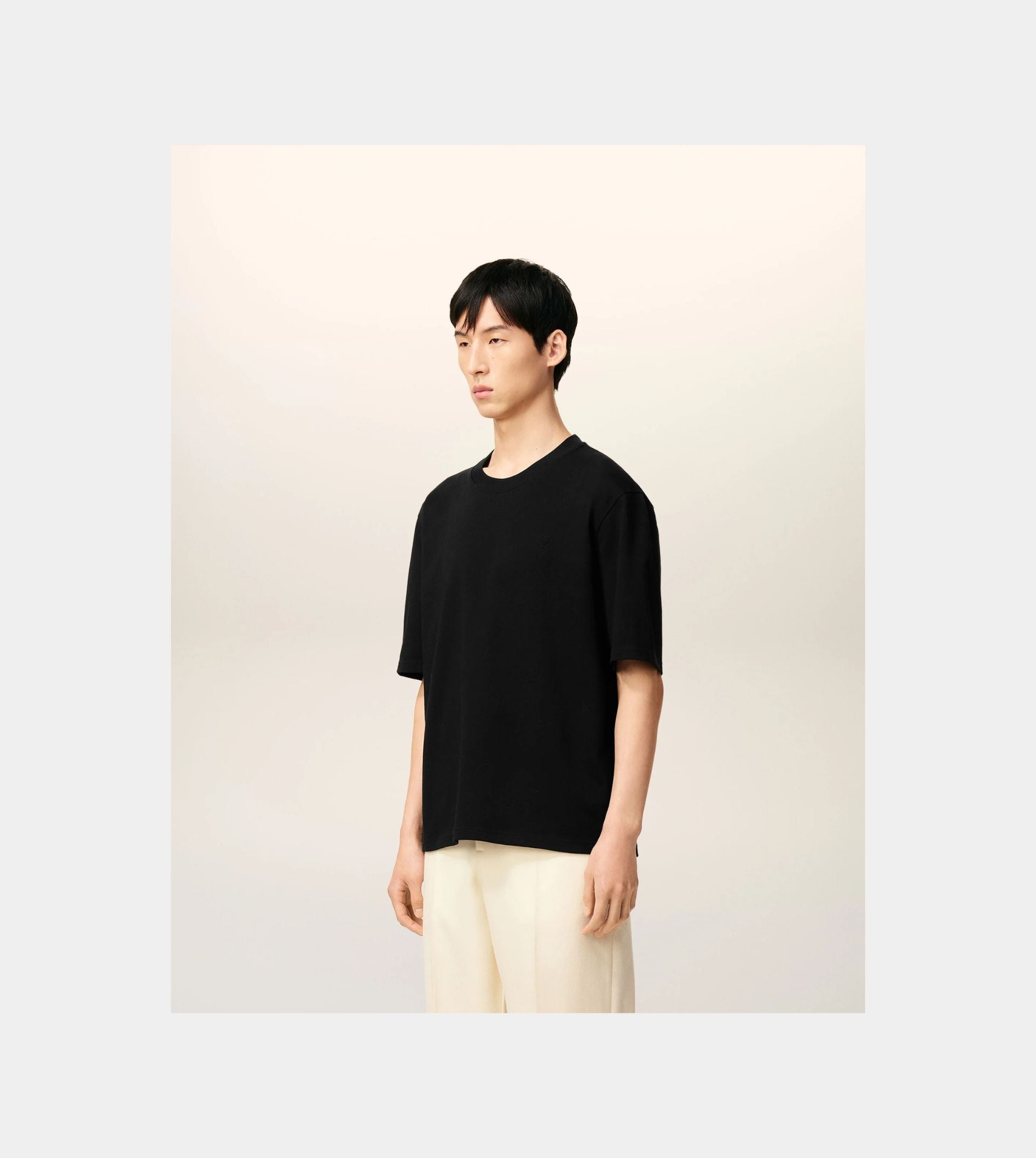 Black Cotton Ami De Coeur T-shirt