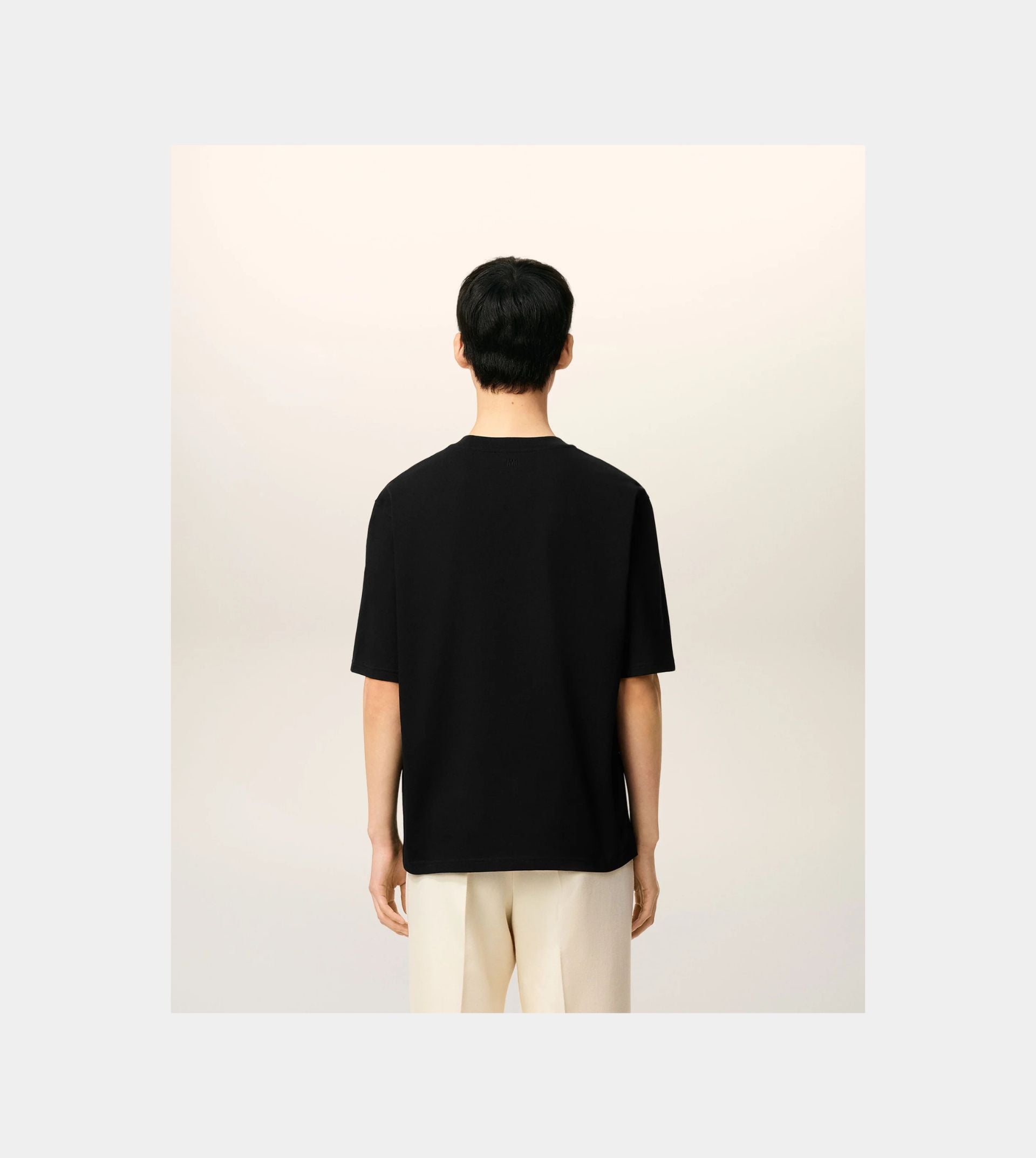 Black Cotton Ami De Coeur T-shirt