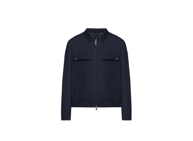 JACKET IN DARK BLUE FABRIC