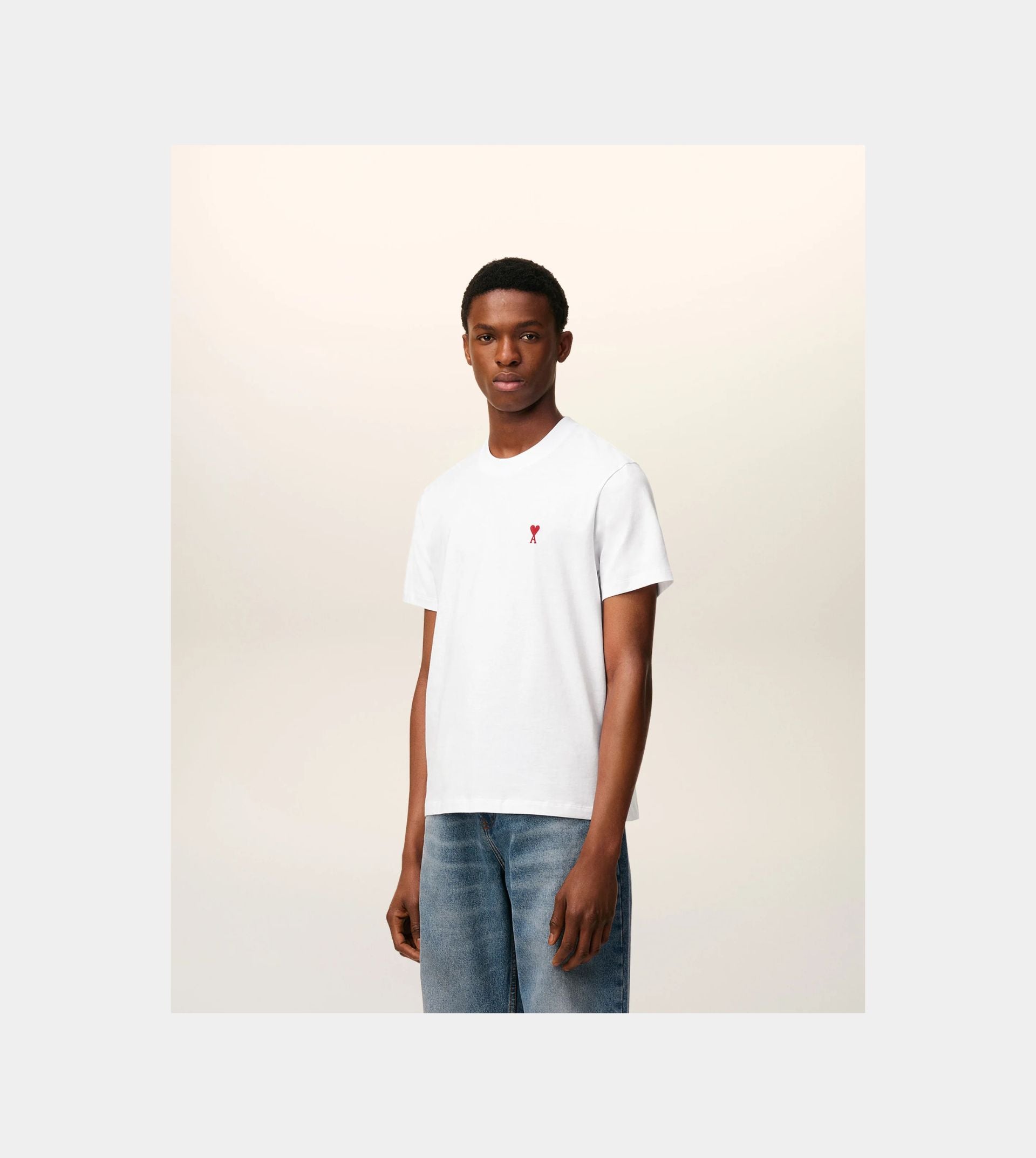 White Cotton Ami de Coeur T-Shirt