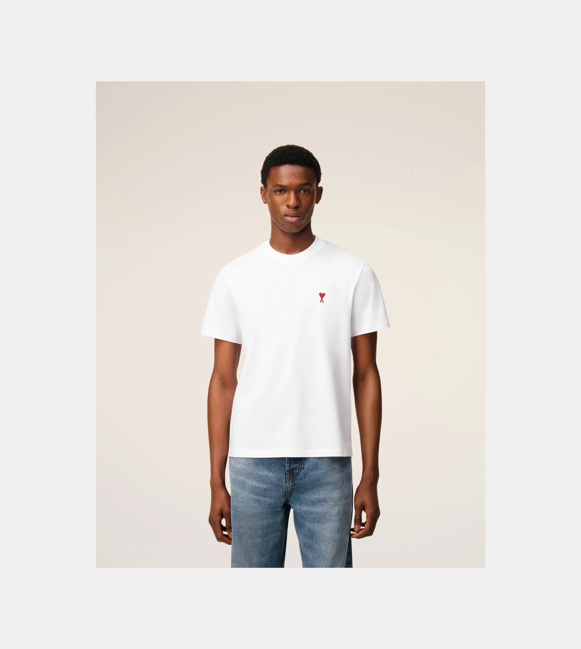 White Cotton Ami de Coeur T-Shirt