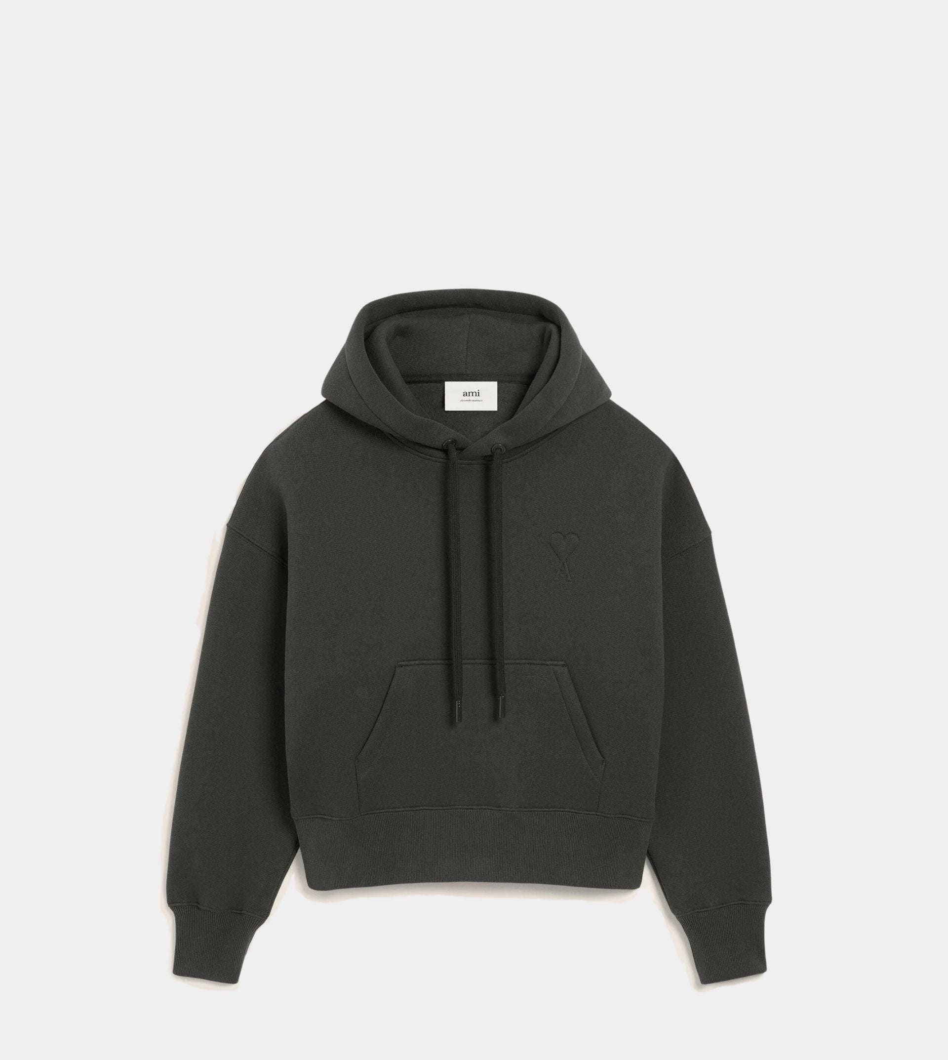 Black Cotton Ami De Coeur Hoodie