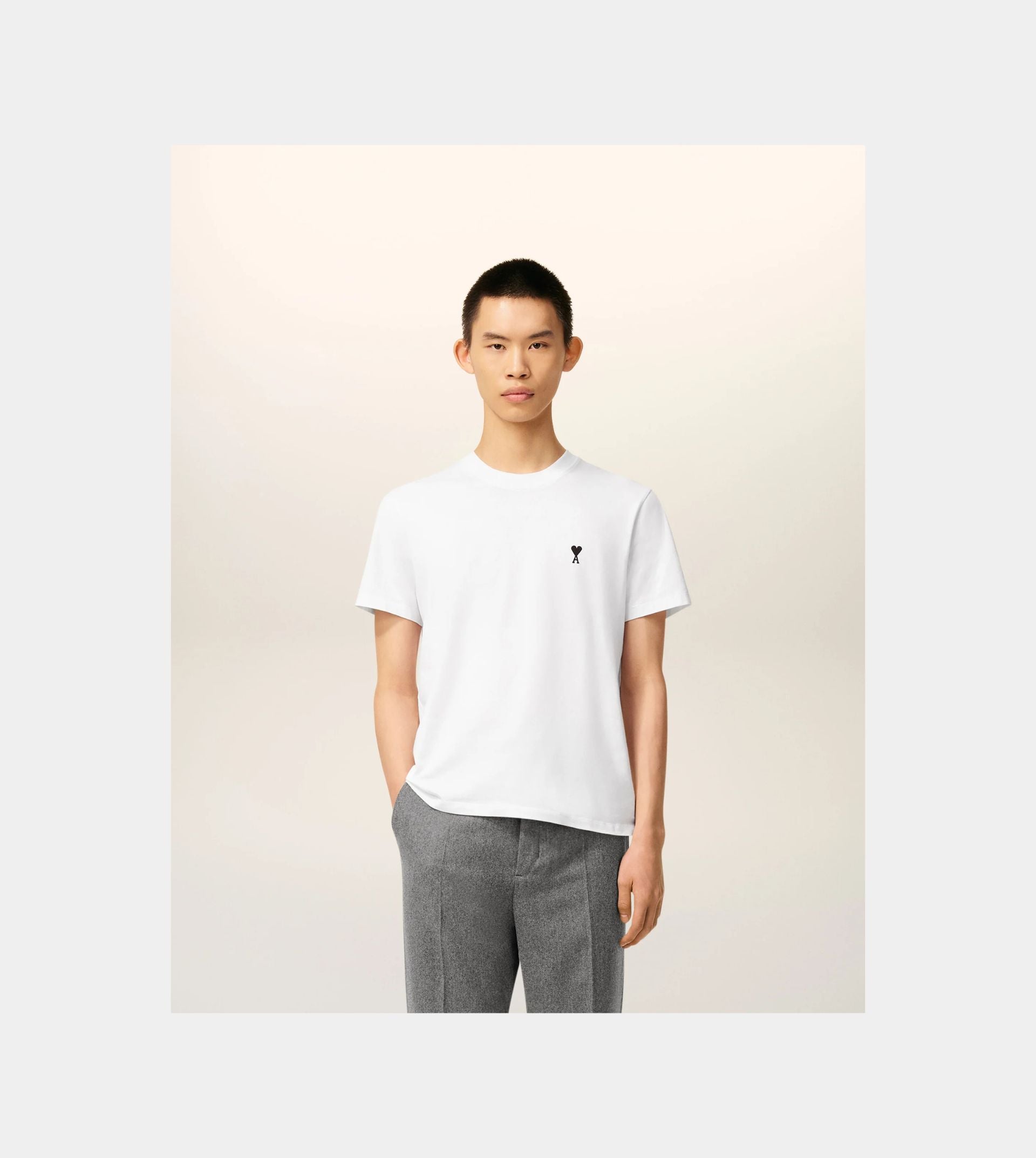 White Cotton Ami De Coeur T-shirt