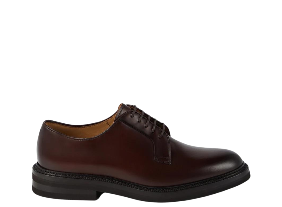 Brunello Cucinelli Aged Calfskin Derby