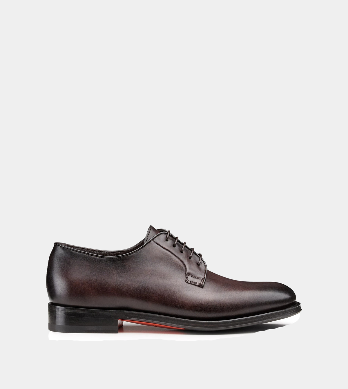 Men’s polished brown leather Derby shoe